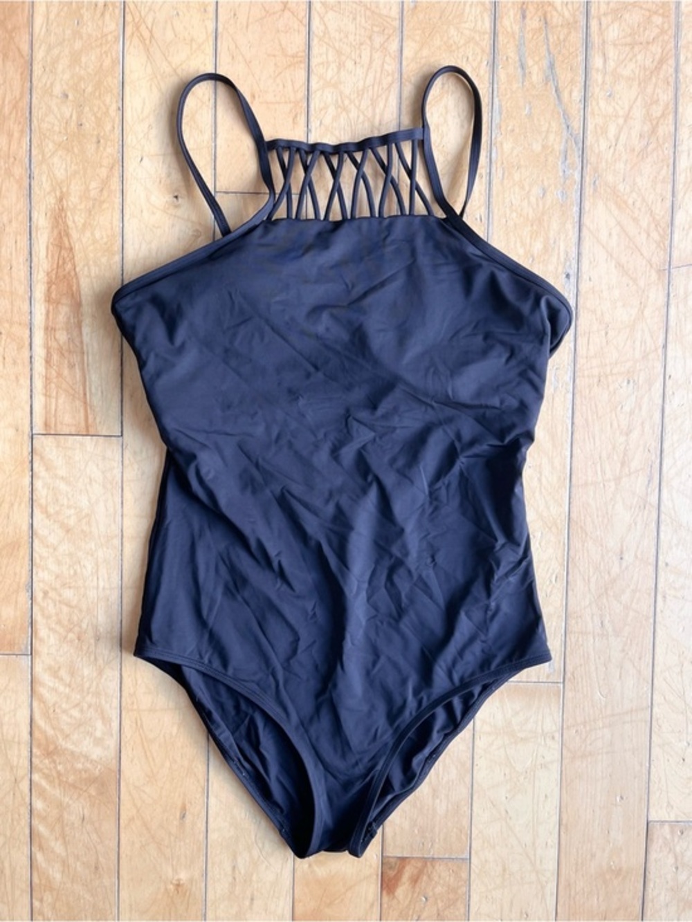 SKYE Black One-Piece Swimsuit with Strappy Back – Size XL